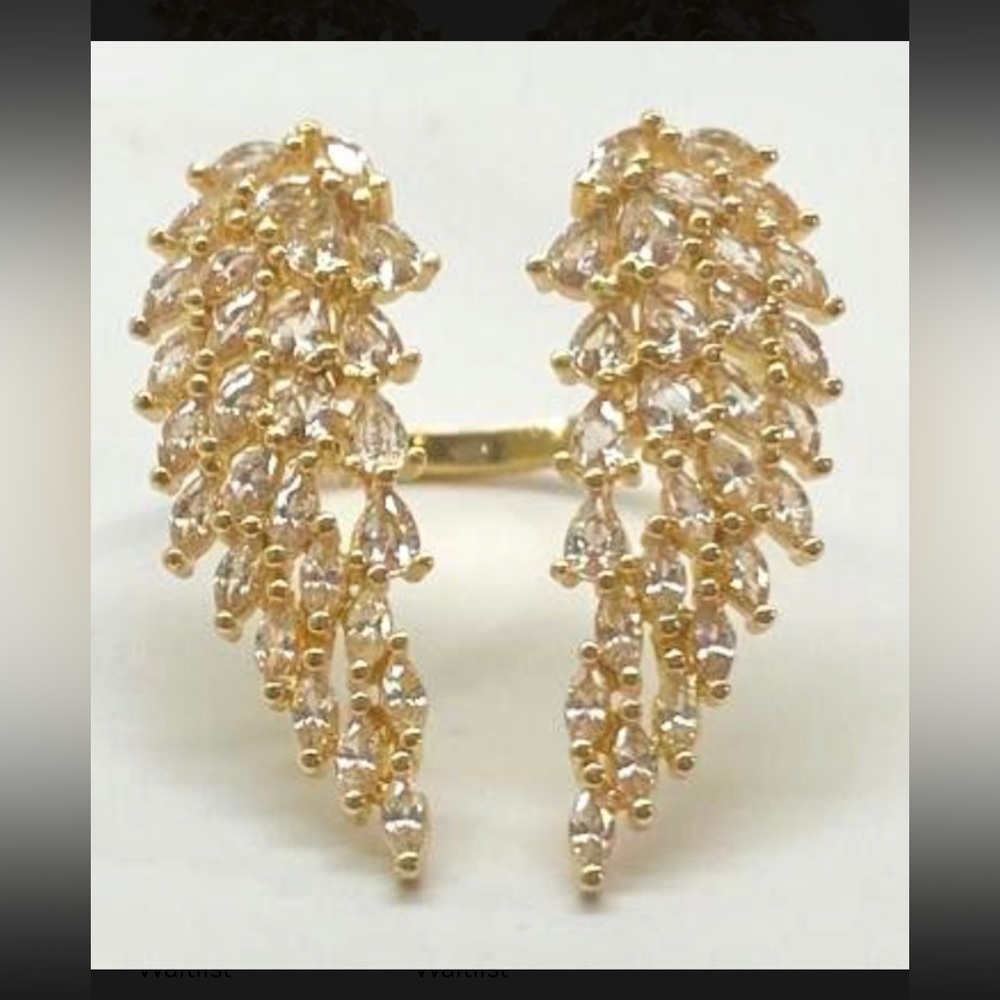 Melania Clara Angel Wings Ring- Gold